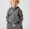Waffelpiqué-Kapuzenpullover mit Reißverschluss für Baby & Kleinkind