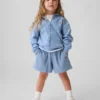 Waffelpiqué-Kapuzenpullover mit Reißverschluss für Baby & Kleinkind
