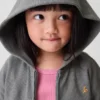 Waffelpiqué-Kapuzenpullover mit Reißverschluss für Baby & Kleinkind