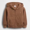 Waffelpiqué-Kapuzenpullover mit Reißverschluss für Baby & Kleinkind