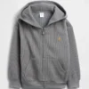 Waffelpiqué-Kapuzenpullover mit Reißverschluss für Baby & Kleinkind