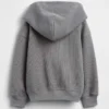 Waffelpiqué-Kapuzenpullover mit Reißverschluss für Baby & Kleinkind