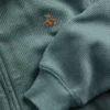 Waffelpiqué-Kapuzenpullover mit Reißverschluss für Baby & Kleinkind