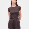 Waffelpiqué-Pyjama-T-Shirt