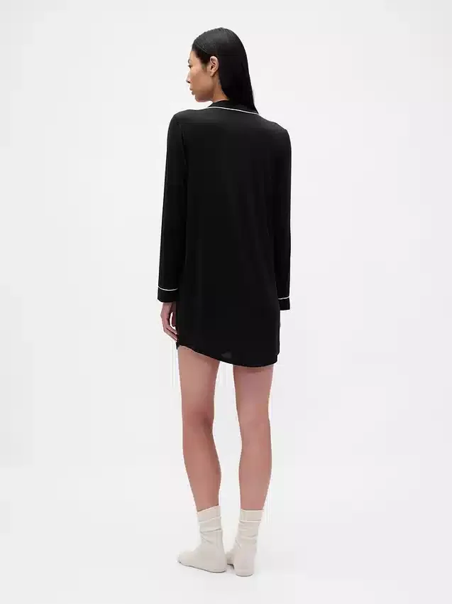 Weiches Modal-Pyjama-Kleid