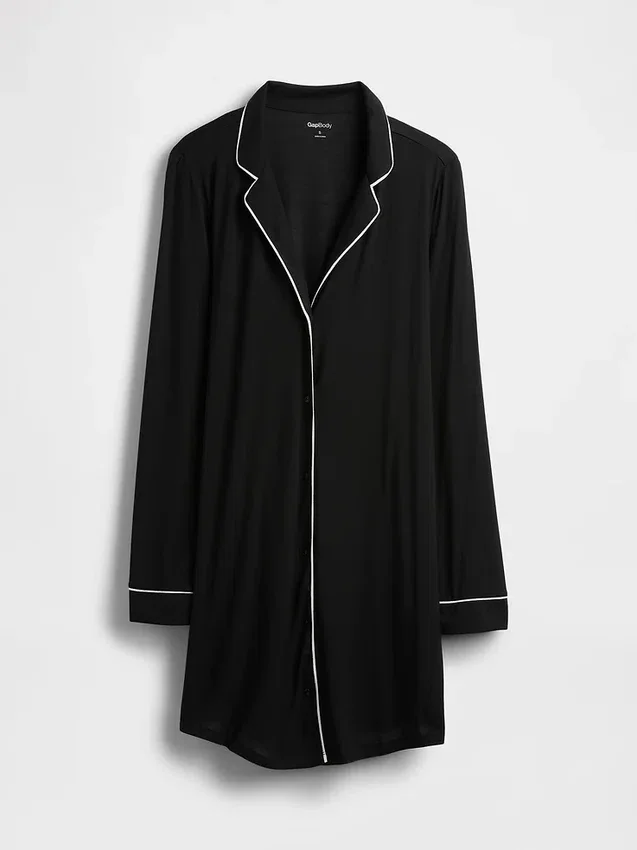 Weiches Modal-Pyjama-Kleid