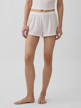 Weichste Modal-Ripp-Pyjama-Shorts