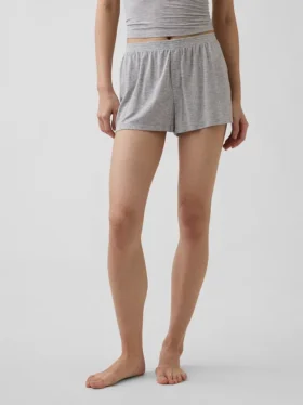 Weichste Modal-Ripp-Pyjama-Shorts