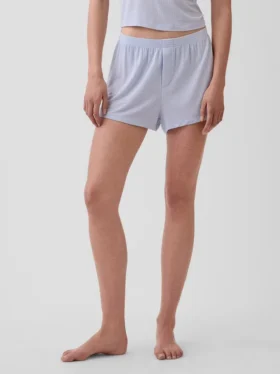 Weichste Modal-Ripp-Pyjama-Shorts