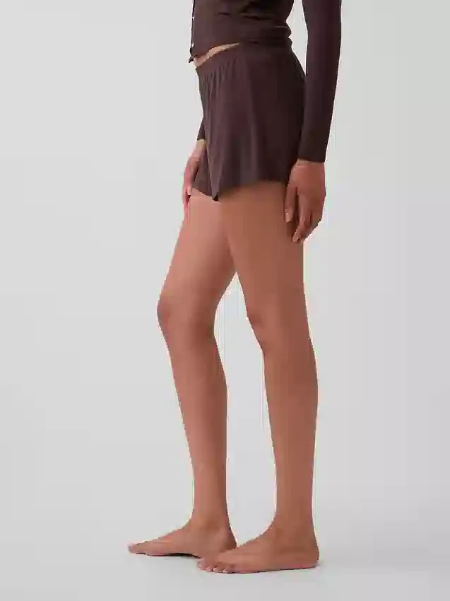 Weichste Modal-Ripp-Pyjama-Shorts