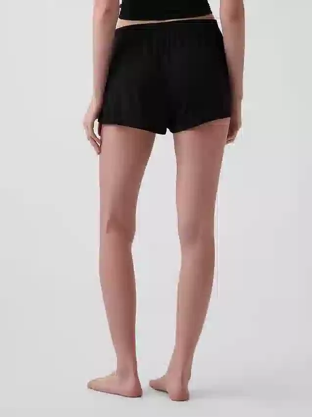 Weichste Modal-Ripp-Pyjama-Shorts
