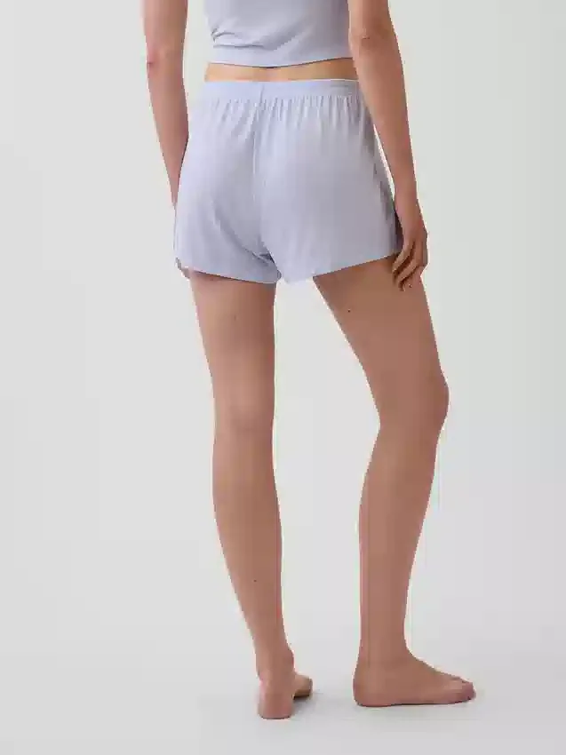 Weichste Modal-Ripp-Pyjama-Shorts