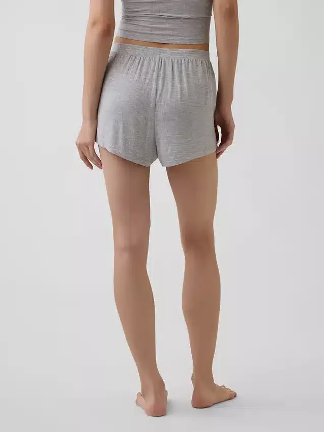 Weichste Modal-Ripp-Pyjama-Shorts