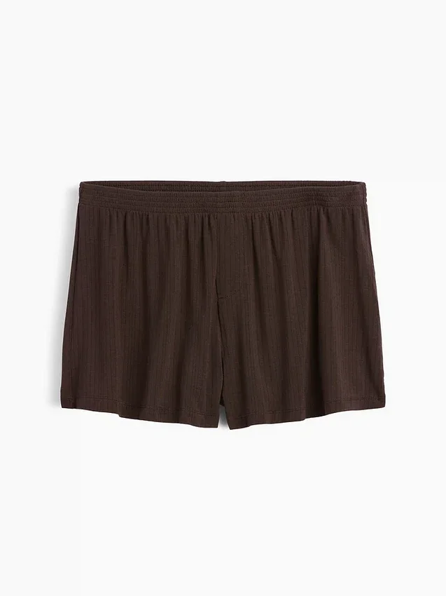 Weichste Modal-Ripp-Pyjama-Shorts