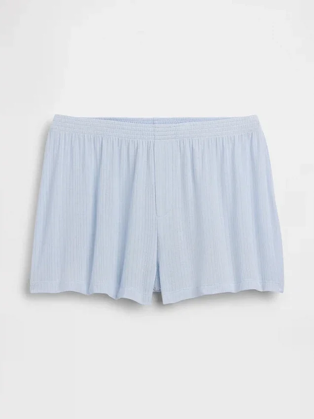 Weichste Modal-Ripp-Pyjama-Shorts