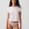 Weichster Bikini aus Bio-Stretch-Baumwolle mit Spitzenbesatz
