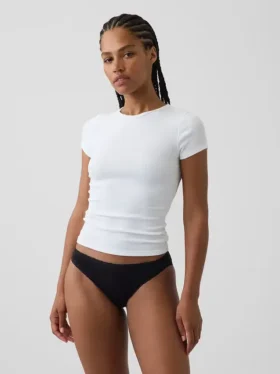 Weichster Bikini aus Bio-Stretch-Baumwolle mit Spitzenbesatz