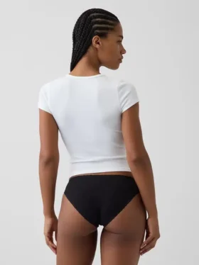 Weichster Bikini aus Bio-Stretch-Baumwolle mit Spitzenbesatz