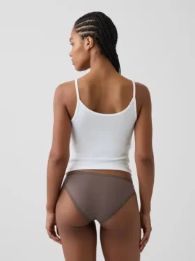 Weichster Bikini aus Bio-Stretch-Baumwolle mit Spitzenbesatz