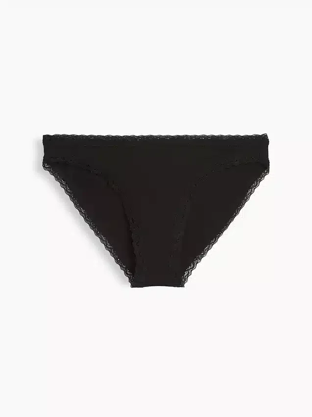 Weichster Bikini aus Bio-Stretch-Baumwolle mit Spitzenbesatz