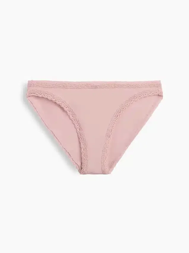 Weichster Bikini aus Bio-Stretch-Baumwolle mit Spitzenbesatz