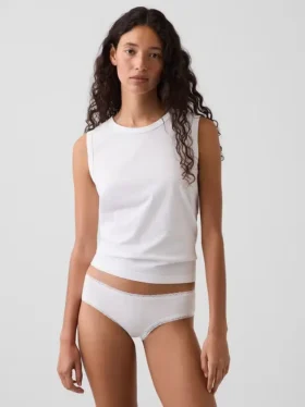 Weichster Cheeky-Hipster aus Bio-Stretch-Baumwolle mit Spitzenbesatz