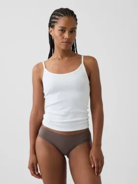 Weichster Cheeky-Hipster aus Bio-Stretch-Baumwolle mit Spitzenbesatz