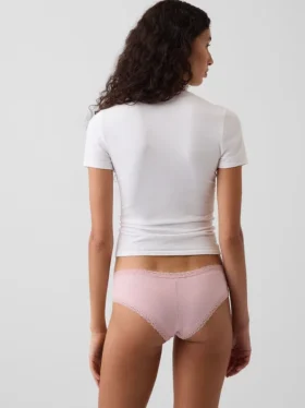 Weichster Cheeky-Hipster aus Bio-Stretch-Baumwolle mit Spitzenbesatz