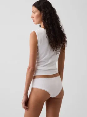 Weichster Cheeky-Hipster aus Bio-Stretch-Baumwolle mit Spitzenbesatz