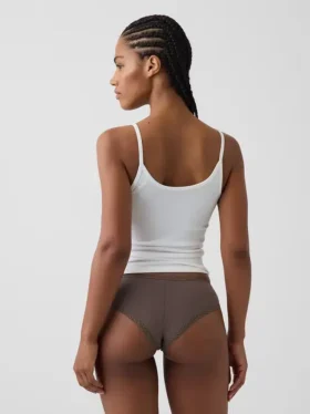 Weichster Cheeky-Hipster aus Bio-Stretch-Baumwolle mit Spitzenbesatz