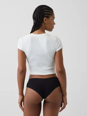 Weichster Cheeky-Hipster aus Bio-Stretch-Baumwolle mit Spitzenbesatz