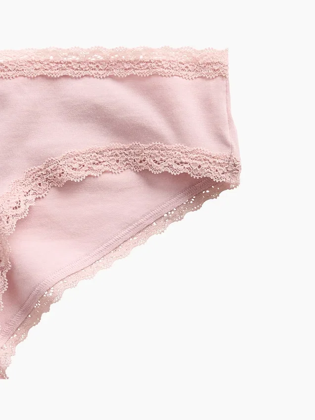 Weichster Cheeky-Hipster aus Bio-Stretch-Baumwolle mit Spitzenbesatz