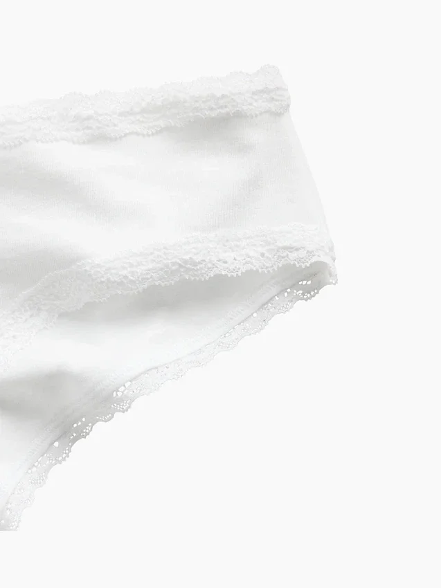 Weichster Cheeky-Hipster aus Bio-Stretch-Baumwolle mit Spitzenbesatz