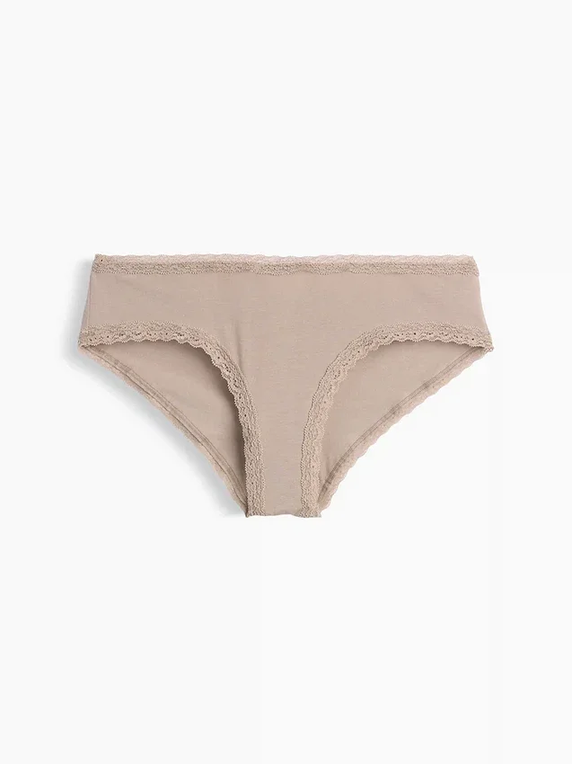 Weichster Cheeky-Hipster aus Bio-Stretch-Baumwolle mit Spitzenbesatz