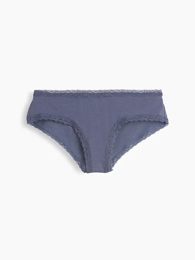 Weichster Cheeky-Hipster aus Bio-Stretch-Baumwolle mit Spitzenbesatz