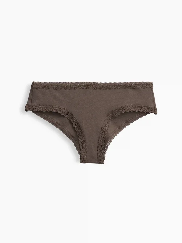 Weichster Cheeky-Hipster aus Bio-Stretch-Baumwolle mit Spitzenbesatz