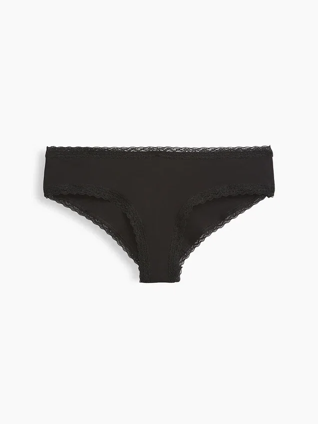 Weichster Cheeky-Hipster aus Bio-Stretch-Baumwolle mit Spitzenbesatz