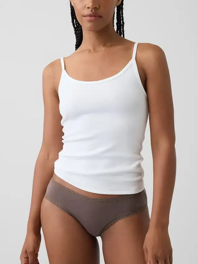 Weichster Cheeky-Hipster aus Bio-Stretch-Baumwolle mit Spitzenbesatz