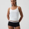 Weichster Shorty aus Bio-Stretch-Baumwolle mit Logo