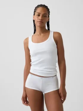 Weichster Shorty aus Bio-Stretch-Baumwolle mit Logo