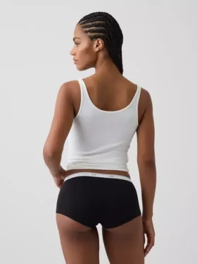 Weichster Shorty aus Bio-Stretch-Baumwolle mit Logo