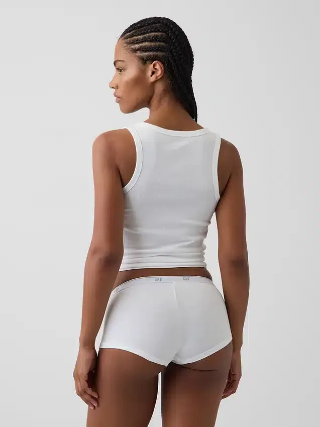 Weichster Shorty aus Bio-Stretch-Baumwolle mit Logo