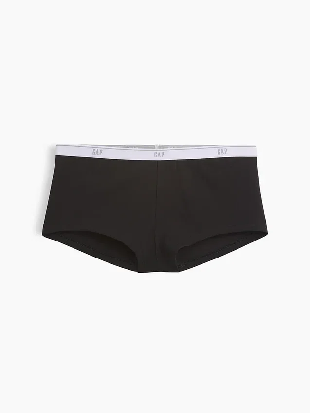 Weichster Shorty aus Bio-Stretch-Baumwolle mit Logo