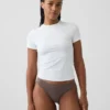 Weichster String aus Bio-Stretch-Baumwolle mit Spitzenbesatz