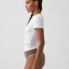 Weichster String aus Bio-Stretch-Baumwolle mit Spitzenbesatz