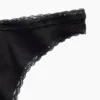 Weichster String aus Bio-Stretch-Baumwolle mit Spitzenbesatz