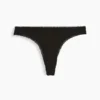 Weichster String aus Bio-Stretch-Baumwolle mit Spitzenbesatz