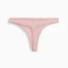 Weichster String aus Bio-Stretch-Baumwolle mit Spitzenbesatz