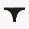 Weichster String aus Bio-Stretch-Baumwolle mit Spitzenbesatz