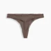 Weichster String aus Bio-Stretch-Baumwolle mit Spitzenbesatz